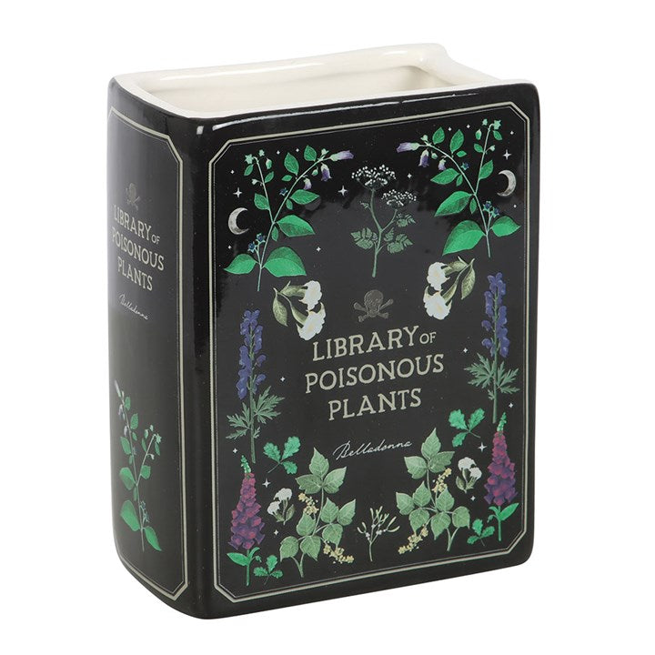 Poisonous Plants Book Shaped Ceramic Vase