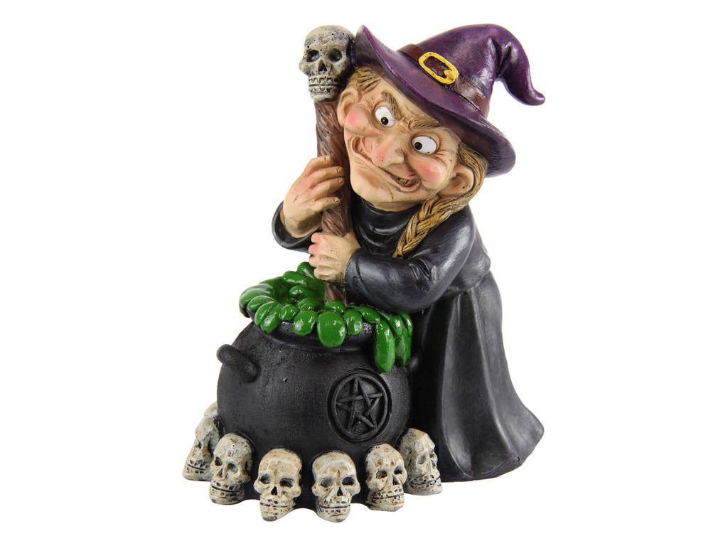 13cm Witch with Cauldron