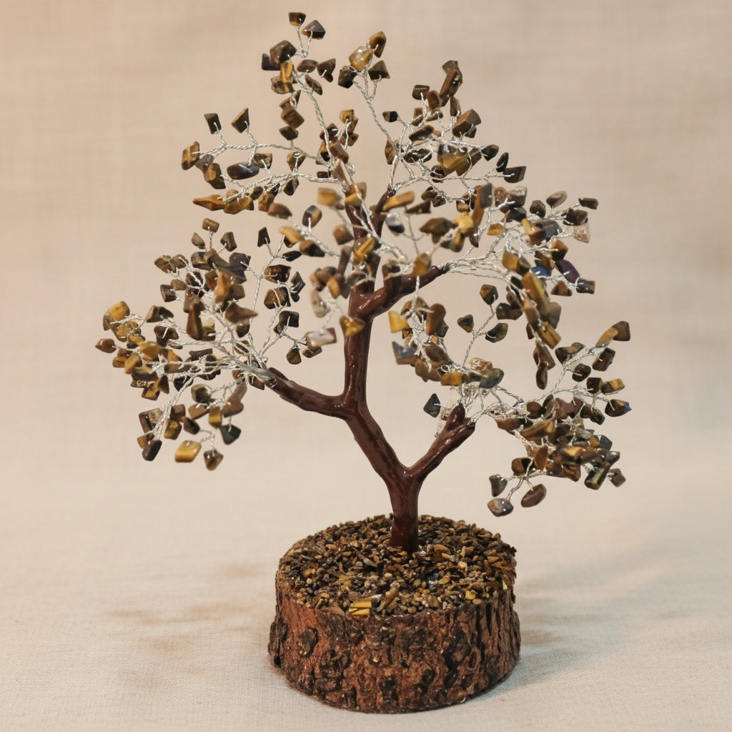 Crystal Chip Tree X-Large - Tiger Eye