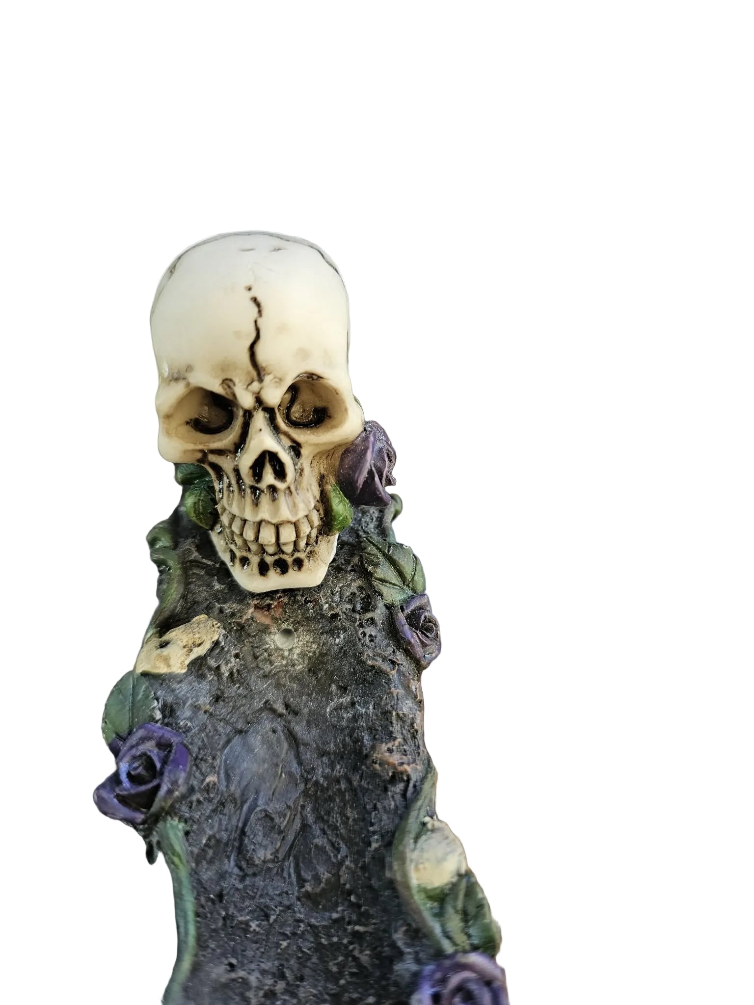 Skulls & Roses Incense Holder - Purple
