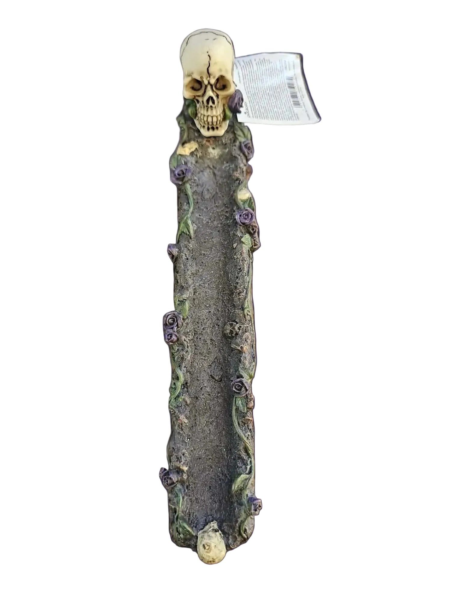 Skulls & Roses Incense Holder - Purple