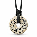 Dalmation Jasper Donut Necklace 35mm