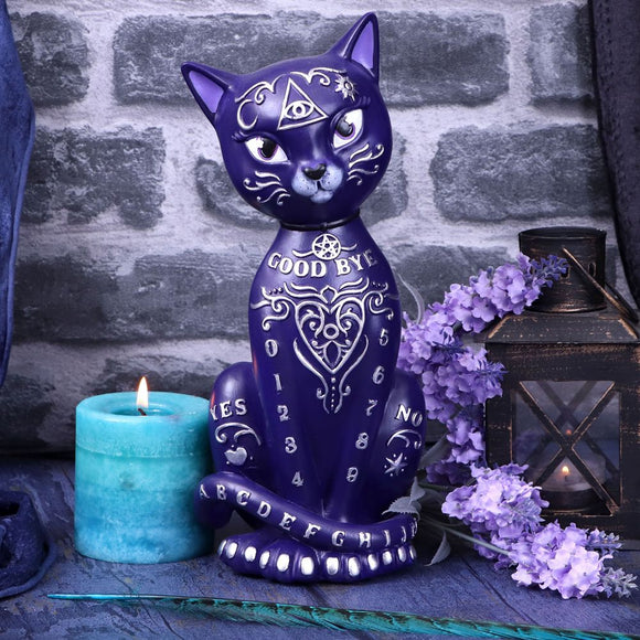 Purple Mystic Kitty 26cm Oulja Cat Figurine
