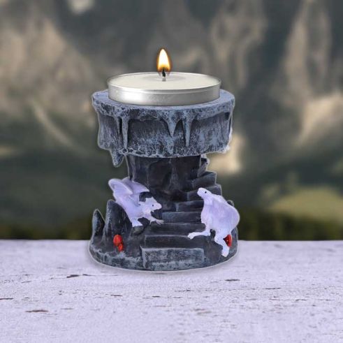 Dragon Mage Tea Light Holder 6cm - Anne Stokes