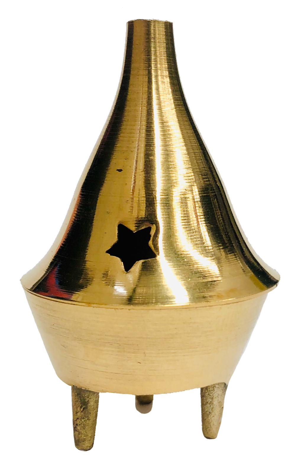 Incense Dhoop Cone Burner Brass Small 6cm