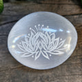Lotus Selenite Palm Stone