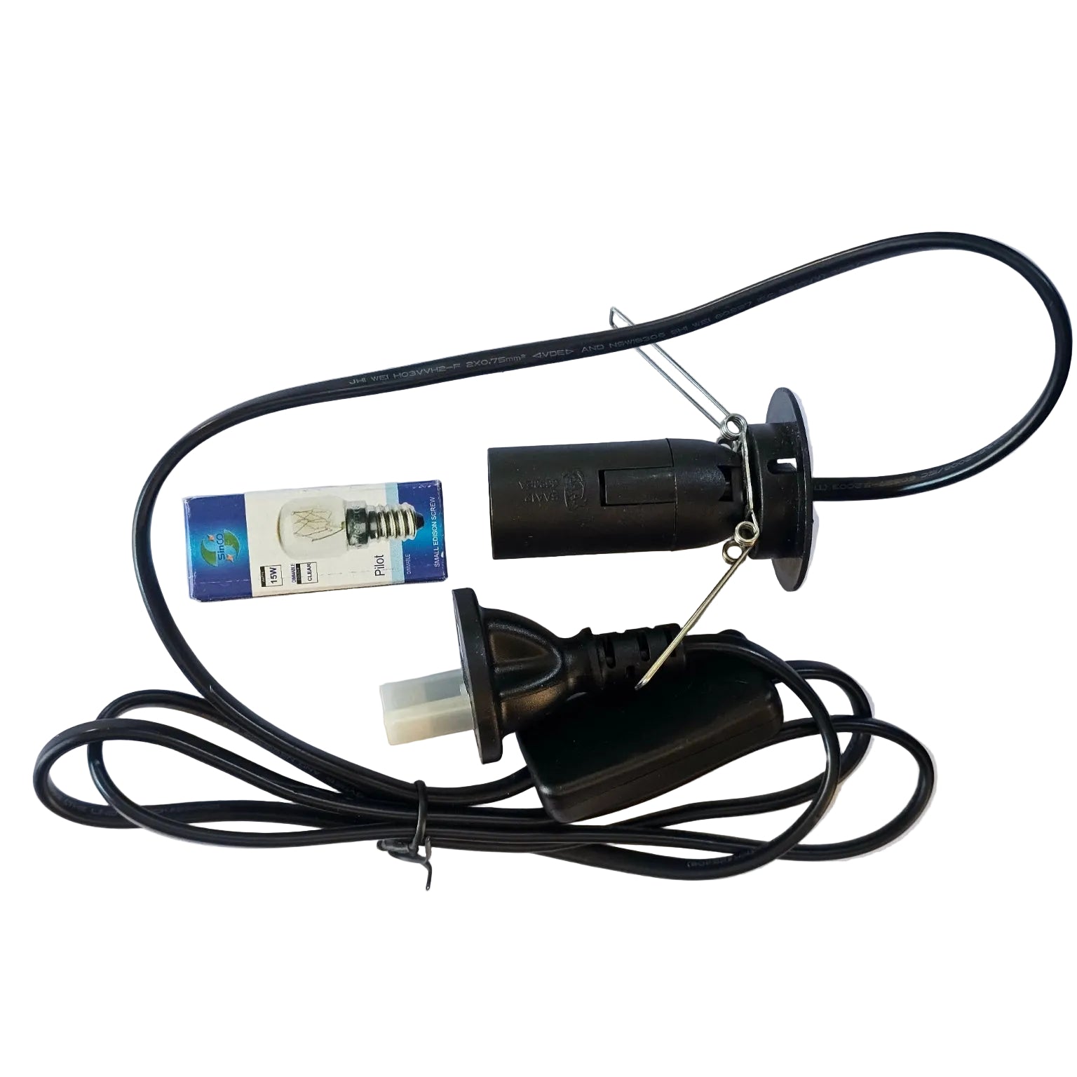 Salt Lamp Cord 15W with Globe - Black