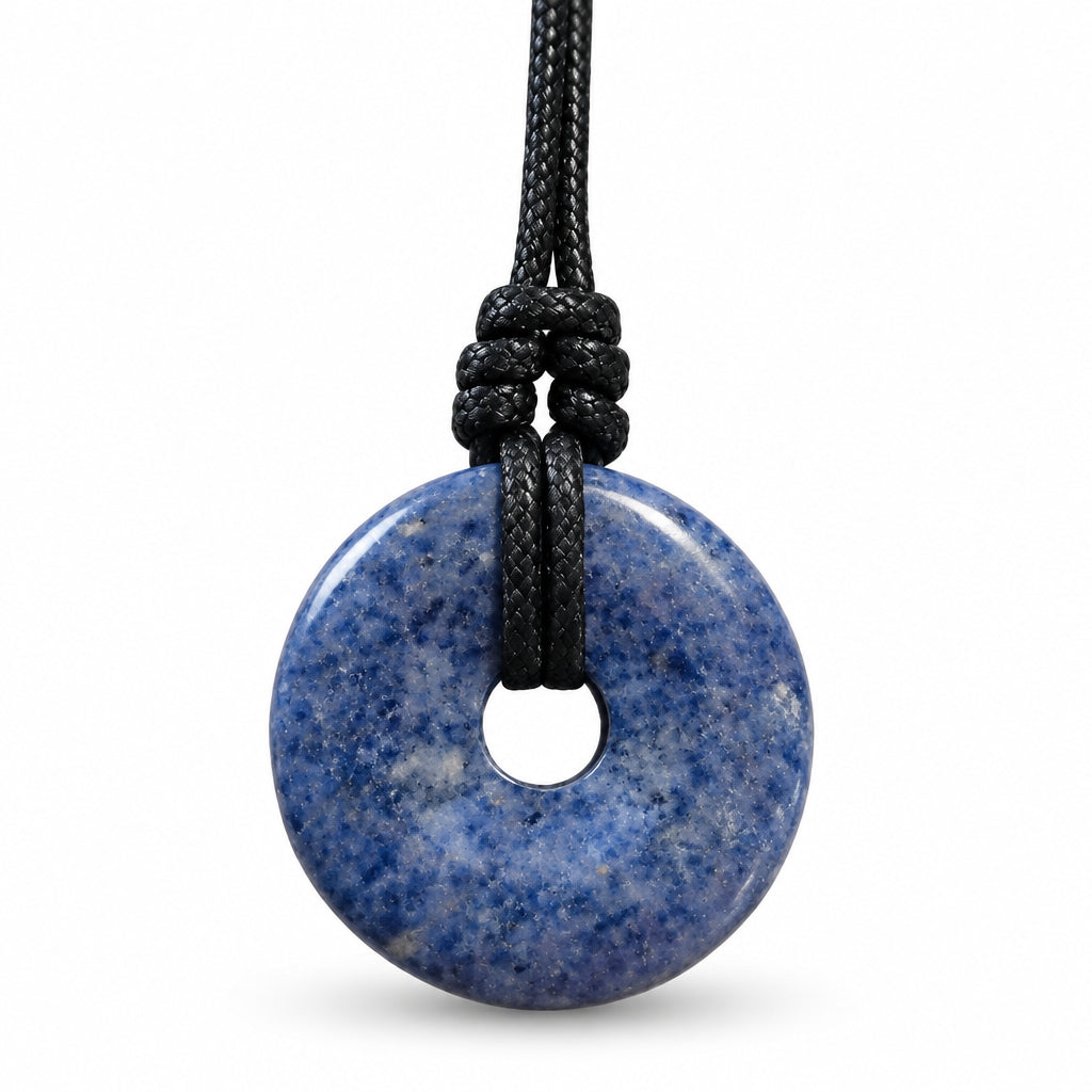 Dumortierite Donut Necklace 35mm
