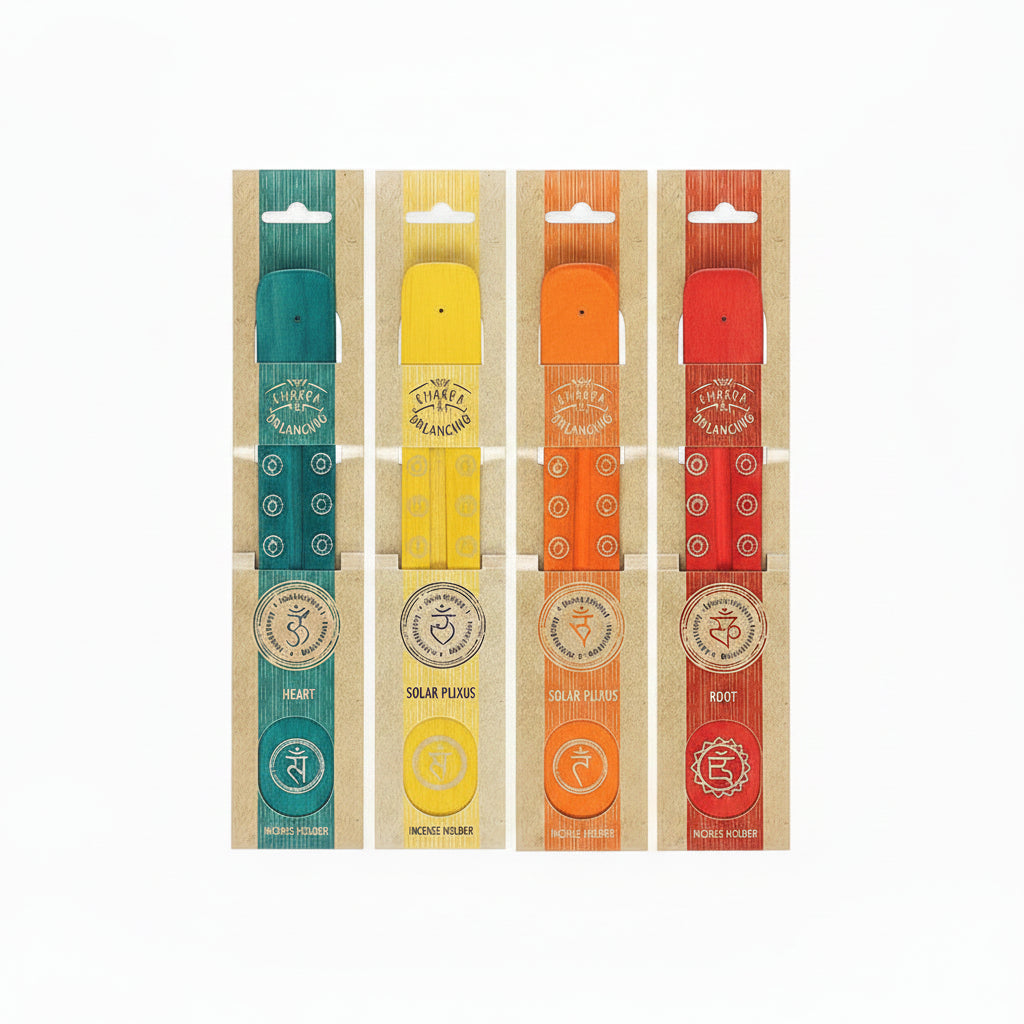 Chakra Flat Timber Inense Holder