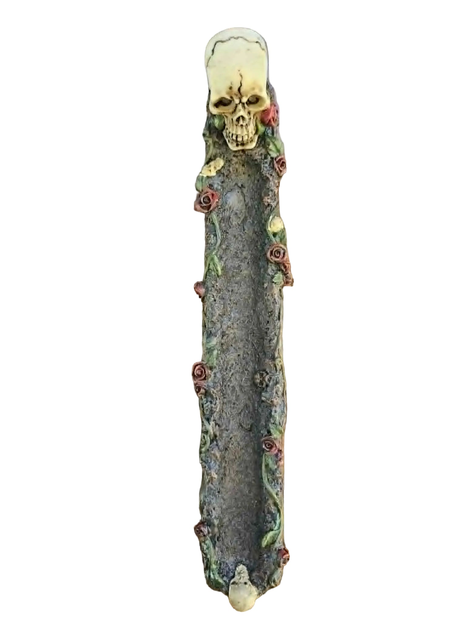 Skulls & Roses Incense Holder - Red