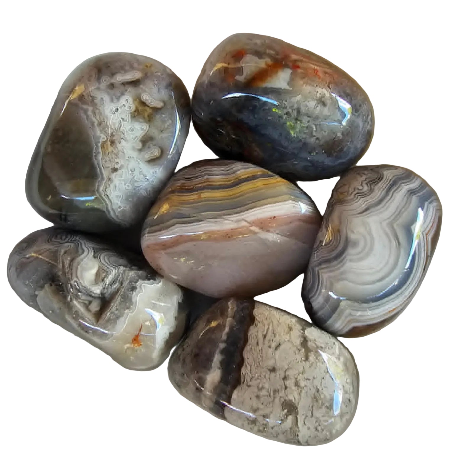 White Crazy Lace Agate - Tumbled Stone