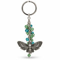 Moth Keyring Bag Charm - Antique Silver