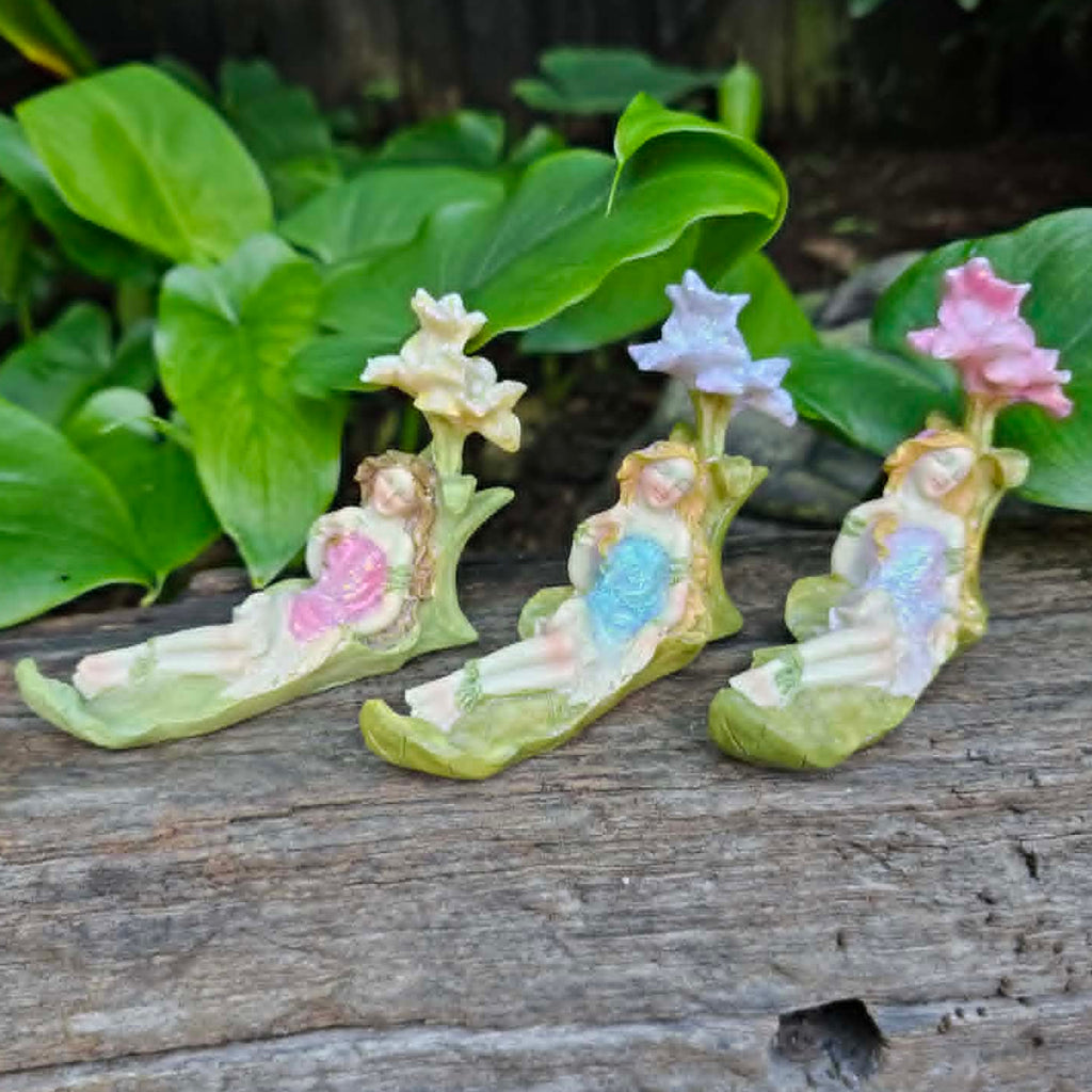 Relaxing Fairy on Flower Bed