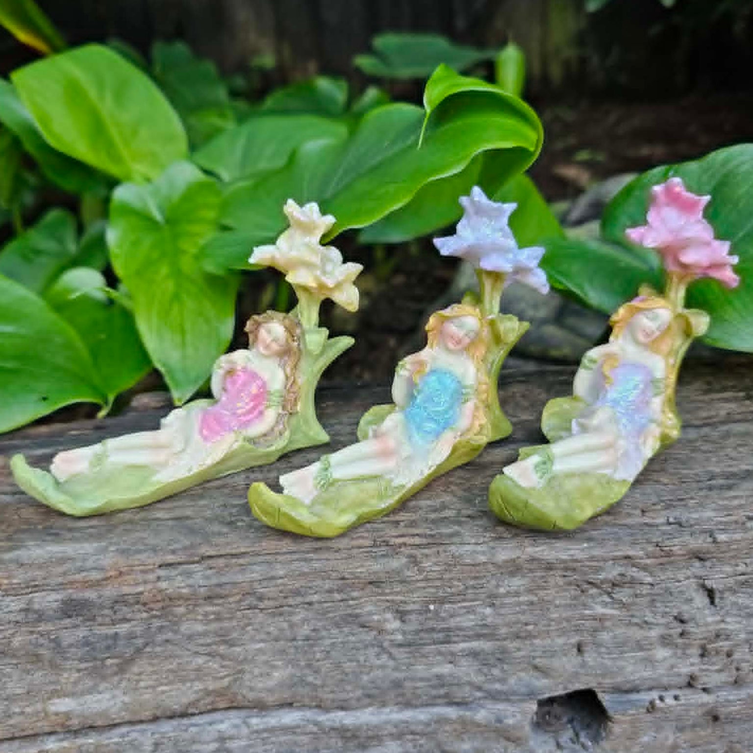 Relaxing Fairy on Flower Bed