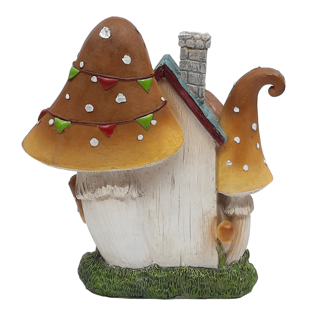 Mushroom House Narrow LED Light-Up 20cm