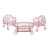 Metal 3-Pce Furniture Set – Pink