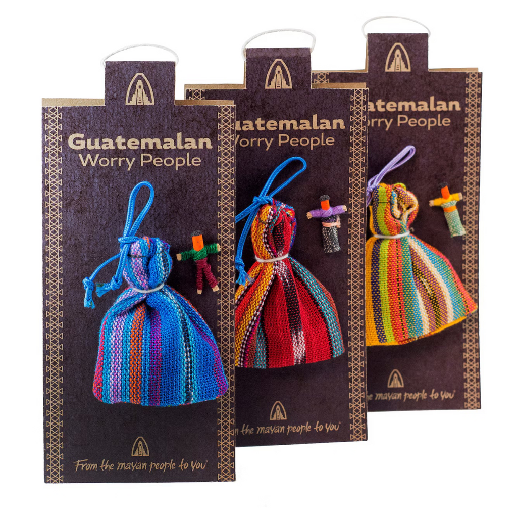 Guatemalan Worry Dolls - 6 x Mini with bag