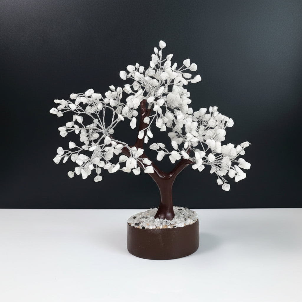 Crystal Chip Tree Large - Rainbow Moonstone