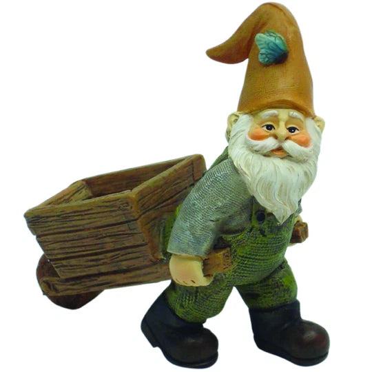 Gnome with Wheel Barrow 8cm