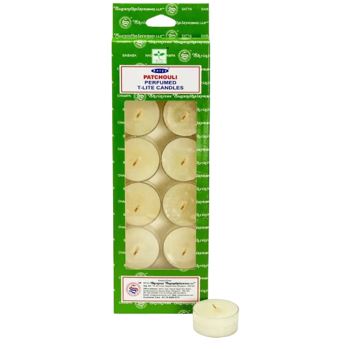 Satya Tealight Candles Pack 12 - Patchouli