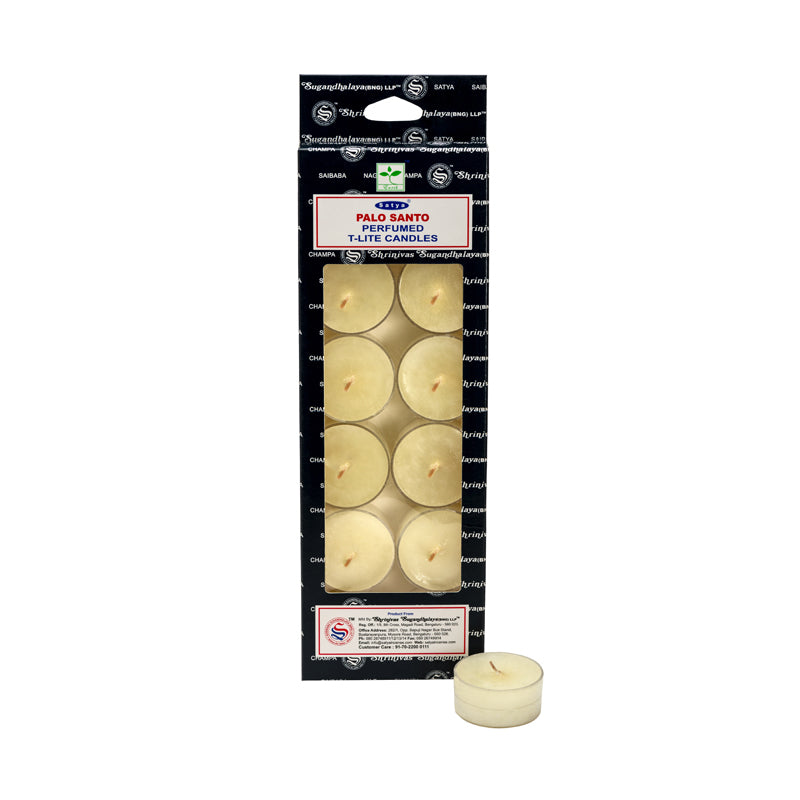 Satya Tealight Candles Pack 12 - Palo Santo