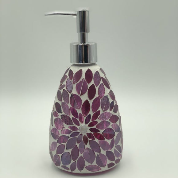 Mosaic Soap Dispenser - Pink Flower