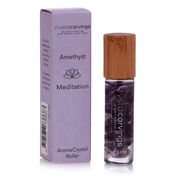 Meditate - Amethyst - Aroma Crystal Roller