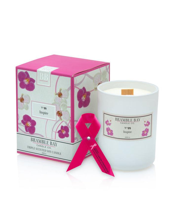 Inspire Bramble Bay Breast Cancer Soy Candle