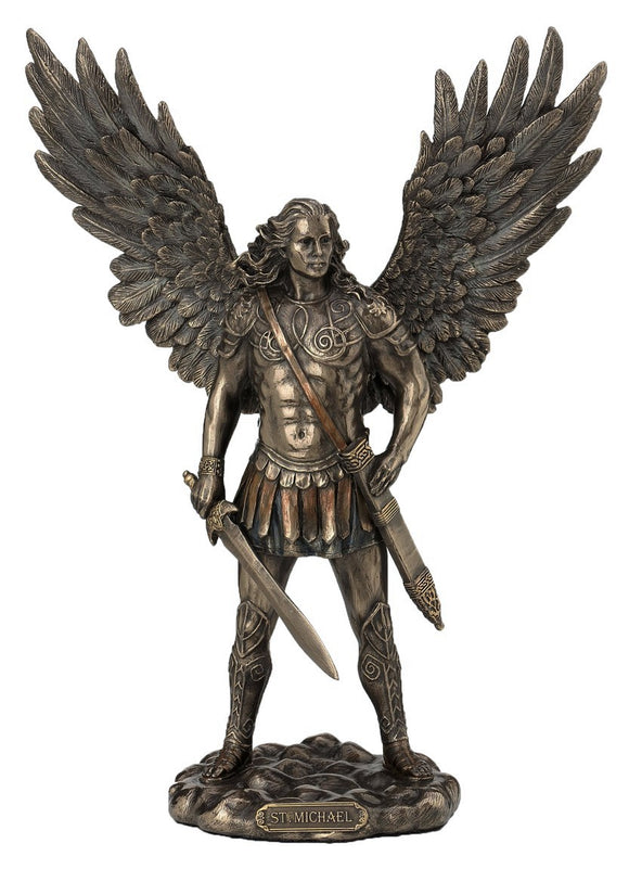 Archangel Michael - Holding Sword - Cold-Cast Bronze