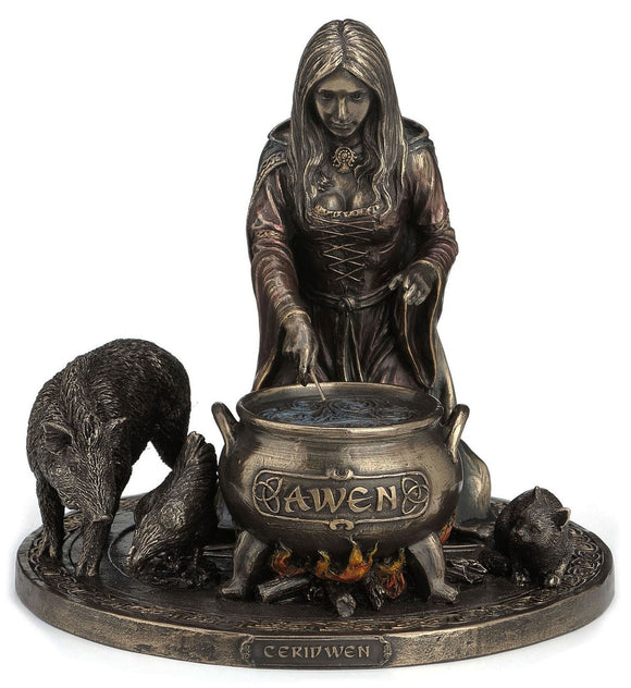 Ceridwen - Welsh Goddess of Knowledge and Light - Cold-Cast Bronze
