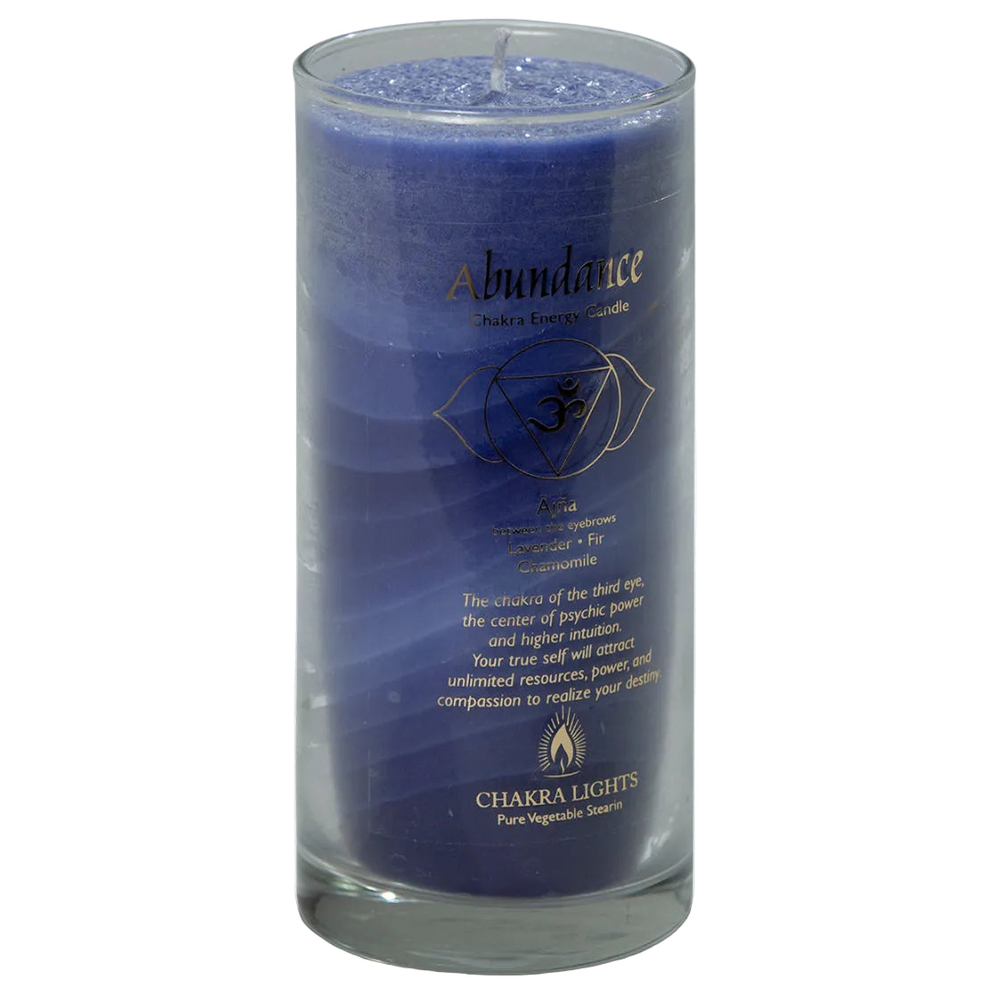Scented Chakra Jar Candle - Third Eye Chakra Ajna Abundance