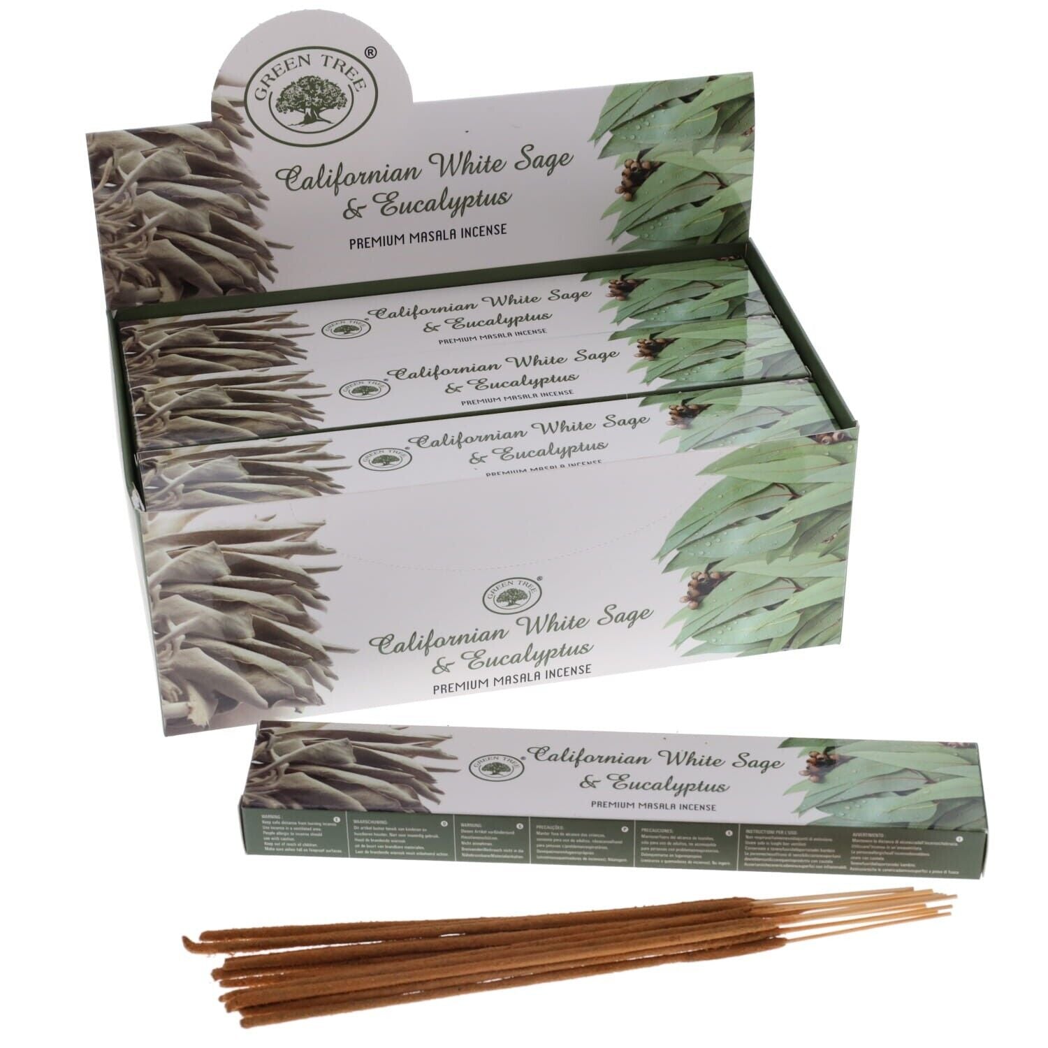 Green Tree Incense - Californian White Sage & Eucalyptus