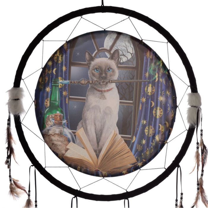 Hocus Pocus Cat Dreamcatcher 60cm (Lisa Parker)