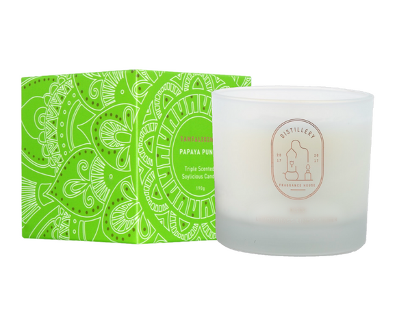 TANTALISING Papaya Punch 190g Distillery Vegan Soy Candle