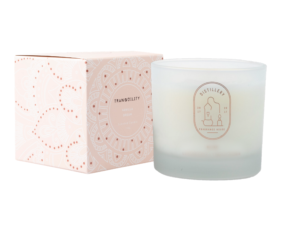 TRANQUILITY Vanilla Dream 190g Distillery Vegan Soy Candle