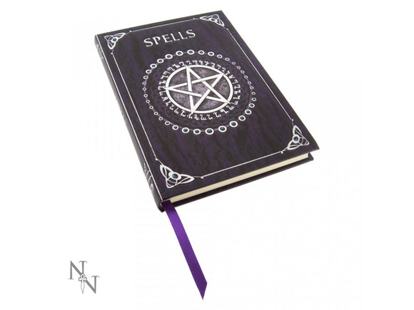 Embossed Spell Book - Purple 17cm