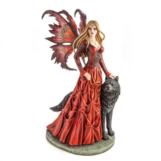Large Fairy Princess Red Dress/Wolf