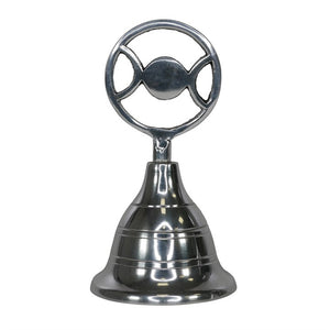 Silver Triple Moon Altar Bell