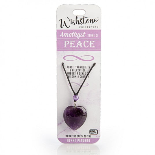 Amethyst - Peace - Heart Pendant