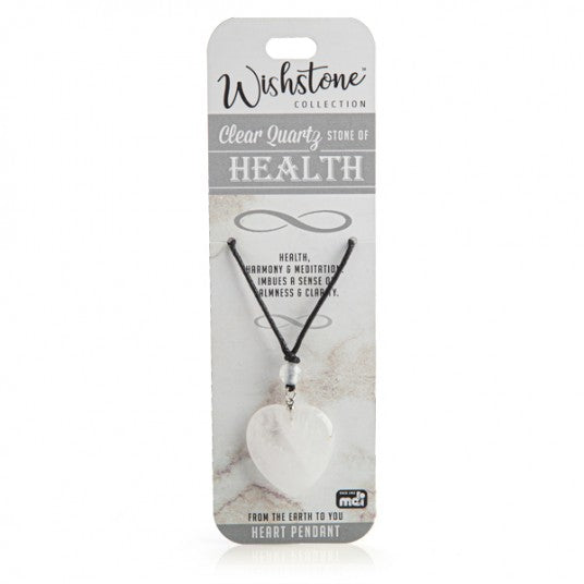 Clear Quartz - Health - Heart Pendant