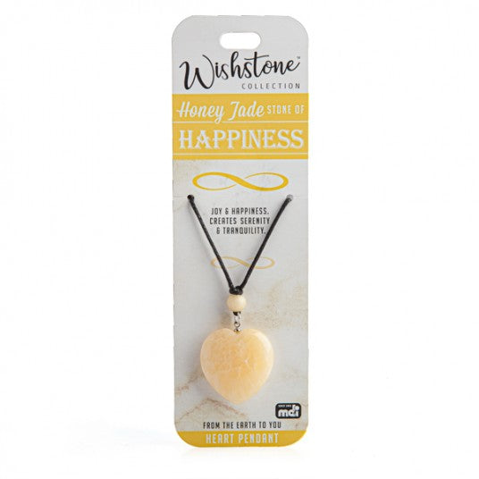 Honey Jade - Happiness - Heart Pendant