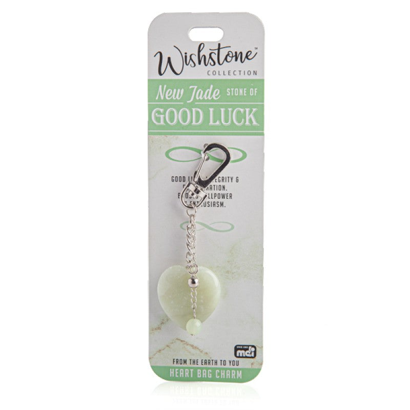 New Jade - Good Luck - Heart Bag Charm