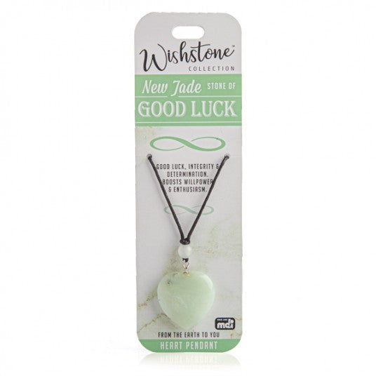 New Jade - Good Luck - Heart Pendant