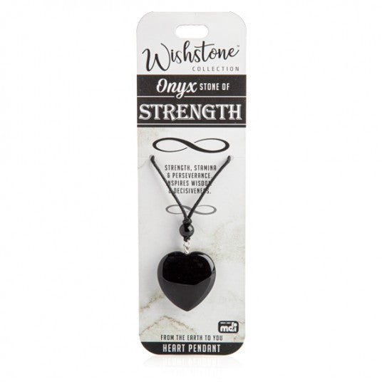 Onyx - Strength - Heart Pendant