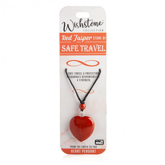 Red Jasper - Safe Travel - Heart Pendant