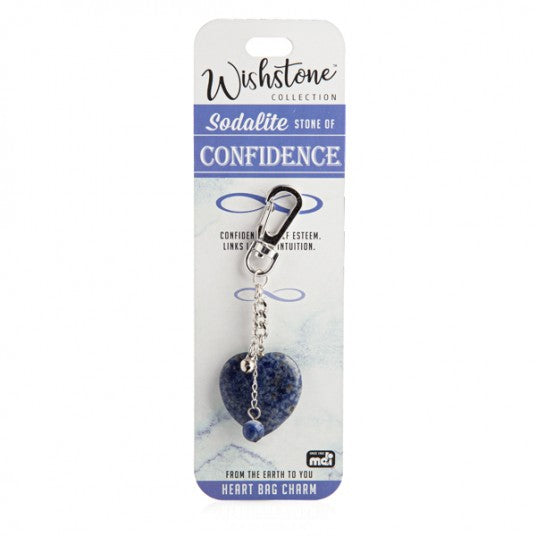 Sodalite - Confidence - Heart Bag Charm