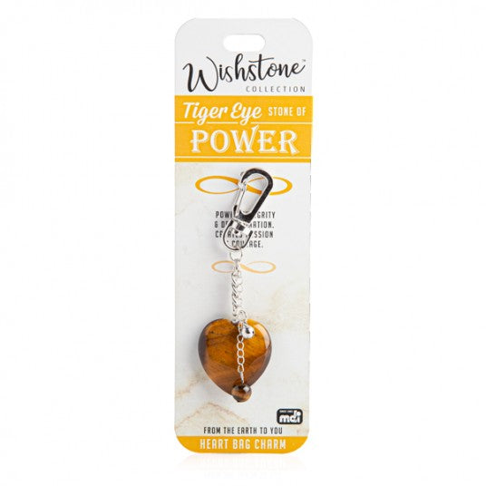 Tiger Eye - Power - Heart Bag Charm