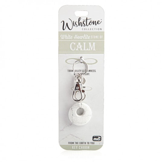 White Howlite - Calm -  Key Charm