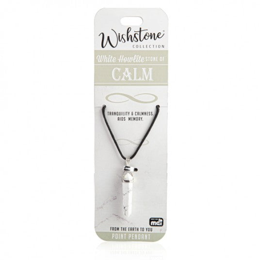 White Howlite - Calm - Point Pendant