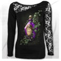 Spiral Direct - Lace One Shoulder Top - Poisoned Ivy